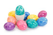 bunte Eier und eines im Becher