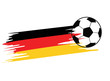 Vektor: Fussball und Nationalfarbenschweif Fussball und Nationalfarbenschweif