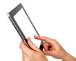 digital tablet with white screen