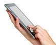 digital tablet on hands