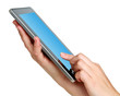 digital tablet with hands