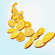 Floating orange slices