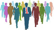 Business people diverse human resources team leader