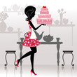 Photo en ligne au meilleur prix Girl with a romantic cake