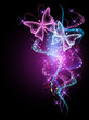 Background with smoke and butterfly