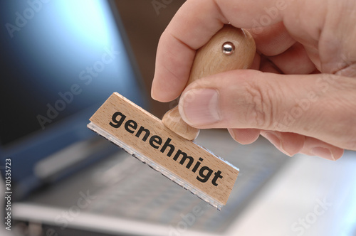 Foto: Stempel genehmigt Stempel genehmigt