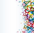 Abstract background with colorful rainbow numbers Abstract background with colorful rainbow numbers