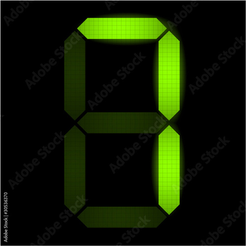 Vektor: Digital number seven Digital number seven