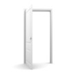 Isolated white door from front