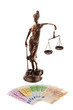 Justitia und Euro.