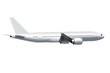 white plane with path