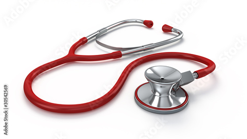 Illustration: Stethoscope on a white background Stethoscope on a white background