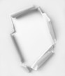 Hole ripped paper. Clipping path inside