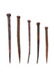 Old forged nails with rusty isolated on white background Old forged nails with rusty isolated on white background
