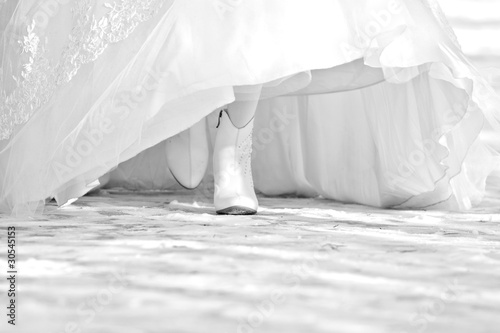 Photo: White shoes of the bride White shoes of the bride
