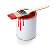 paint color tin can and brush paint color tin can and brush