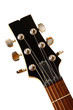 Details of red electric modern guitar