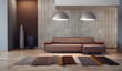 luxury lounge room 3d render