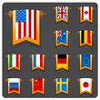 Vertical flags main coutries