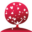 vector: red tree