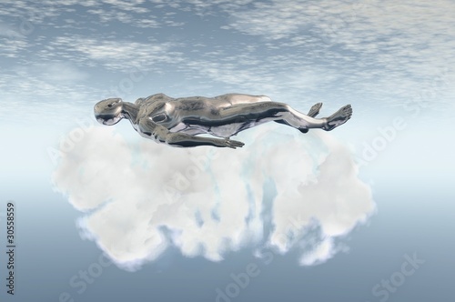 Illustration: 3d sleep man 3d sleep man