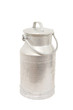 a vintage milk can isolated on white