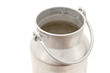 a vintage milk can isolated on white