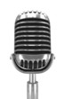 3d Retro microphone front view