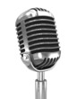 3d Retro microphone side view
