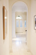 White entryway of elegant house
