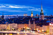 Night scene of the Stockholm City