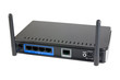 WiFi internet router with four LAN ports and two antennas