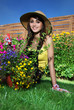 Young woman gardening