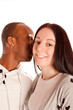 Whispering sweet nothings into her ear