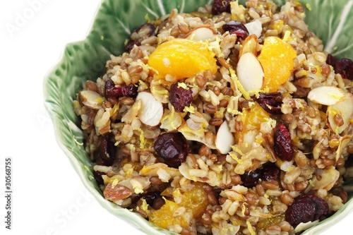 Photo: Pilaf with whole grains, nuts, and dried fruit. Pilaf with whole grains, nuts, and dried fruit.