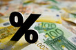 Prozentzeichen auf Banknoten