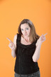 Lady Points Her Fingers