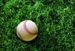 baseball on grass