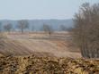 paysage de champs et campagne en hiver