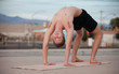Man in Yoga Position