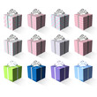 twelve splendid and colorful 3d present box ribboned