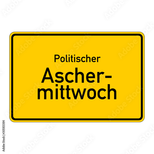 Vektor: ortstafel politischer aschermittwoch I ortstafel politischer aschermittwoch I