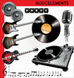 Vector: music elements music elements