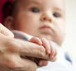 father's and baby's hands father's and baby's hands