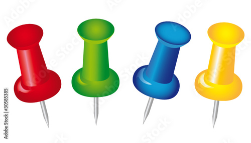 Vektor: Farbige Pins Farbige Pins