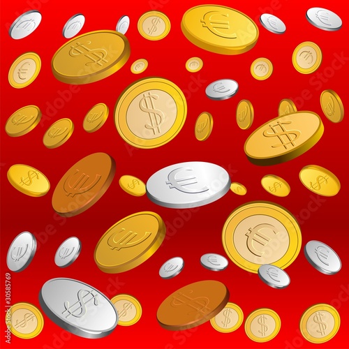 Vector: vector golden and silver rain vector golden and silver rain