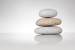 Zen stones on white in spa