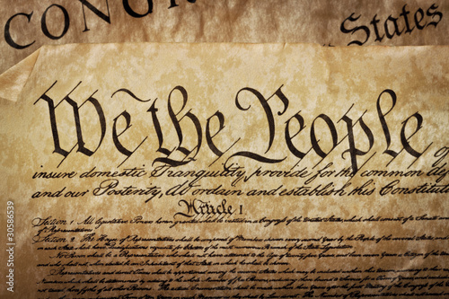 Photo: Close-up of the U.S. Constitution Close-up of the U.S. Constitution