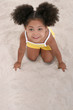 Beautiful Young Girl Playing In the Sand