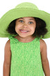 Beautiful Young Girl In Big Green Hat